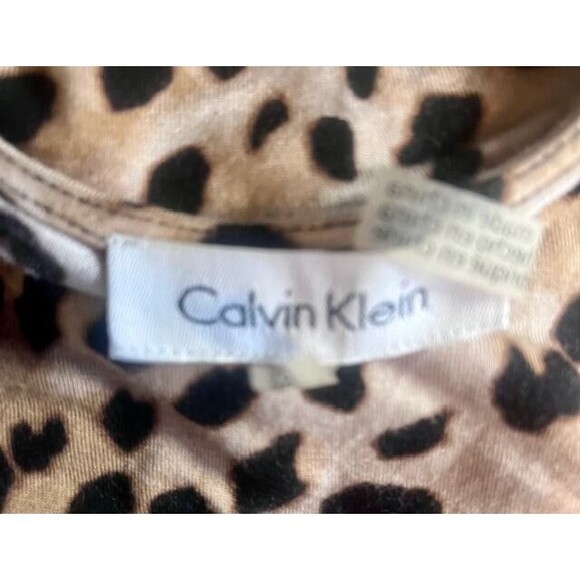 Calvin Klein 3X Wild Cheetah Black Banded Zipper Acent Tunic Top - Picture 6 of 7